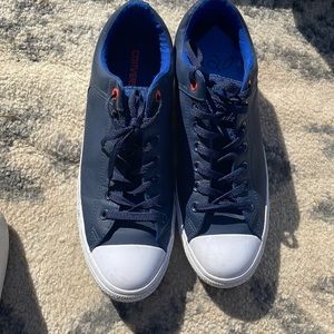 Men’s Converse Chuck Taylor All Star Low navy blue sneaker shoe lace like new!